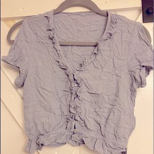 🍋 For Love of Lemons NWOT Ruffled Crop Top 🍋